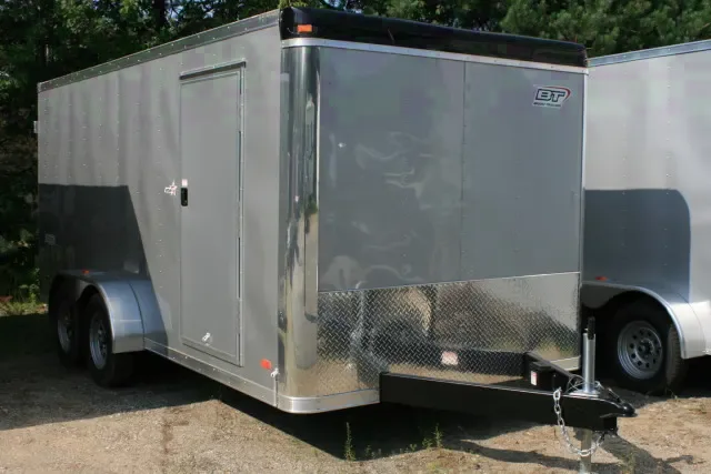 Silver 16ft Tandem Axle Enclosed Cargo trailer with 2-3500lb Axles