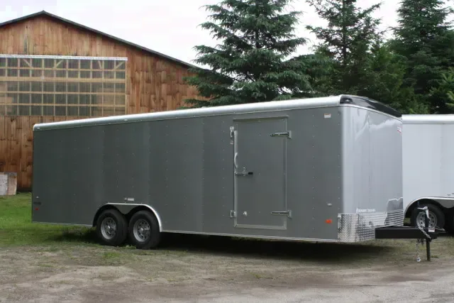 Silver 24ft Cargo Trailer with 5200lb Axles and Ramp