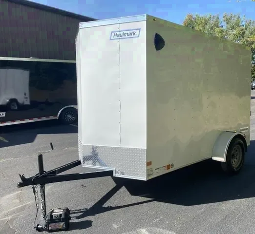 10ft White V-Nose Steel Frame Cargo Trailer