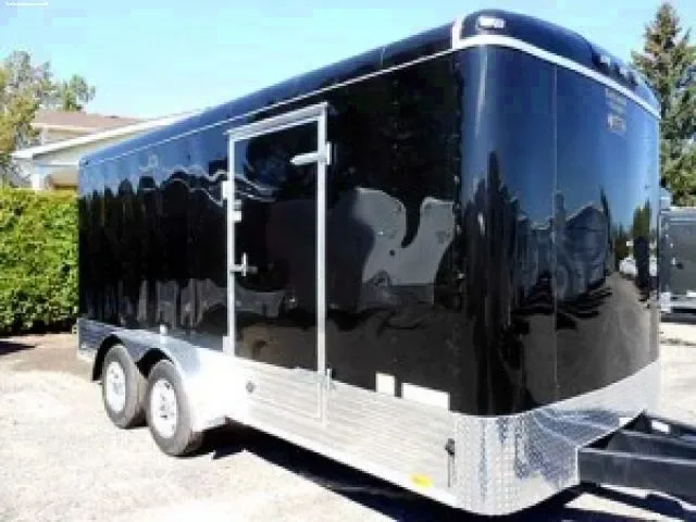 12ft Tandem Axle - Black Flat front - Wrap Around Diamond Plating