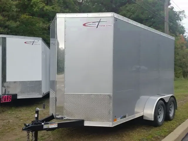 Silver 12ft Ramp Door and V-Nose