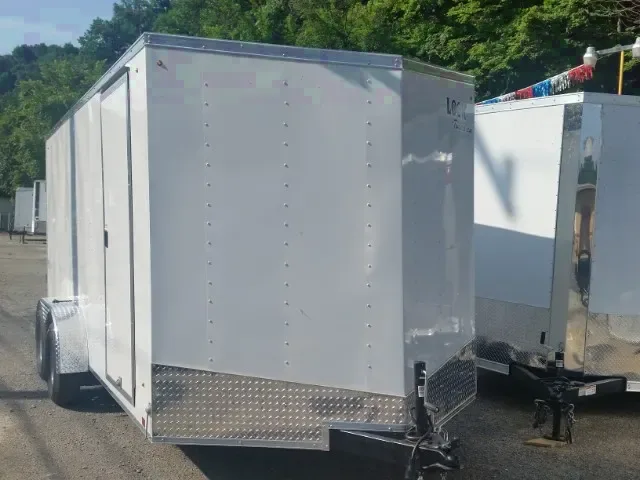 16ft White V-Nose Cargo