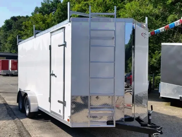 Ladder Racks and More with This 16ft Cargo with Ramp Door