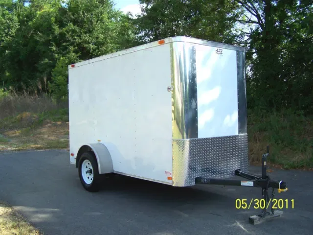 10ft Cargo Trailer-White Flat Front