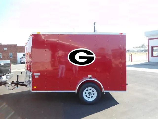 Red Tail  Gate Trailer 10ft with Slanted V-nose