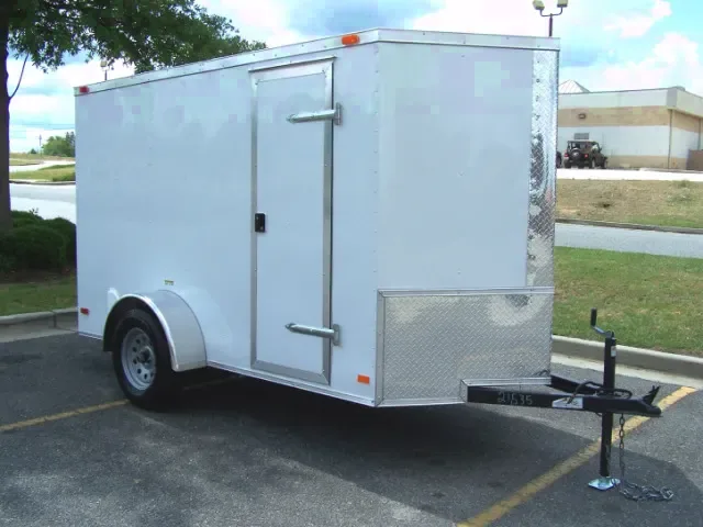 10ft SA Cargo Trailer-White V-Nose