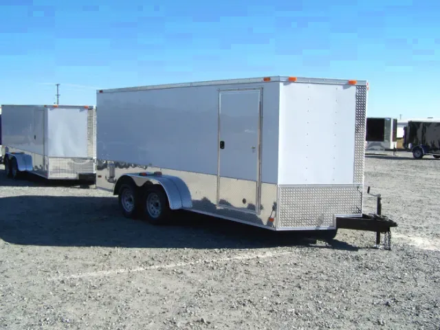 16ft TA Double Rear Doors & V-Nose Cargo Trailer