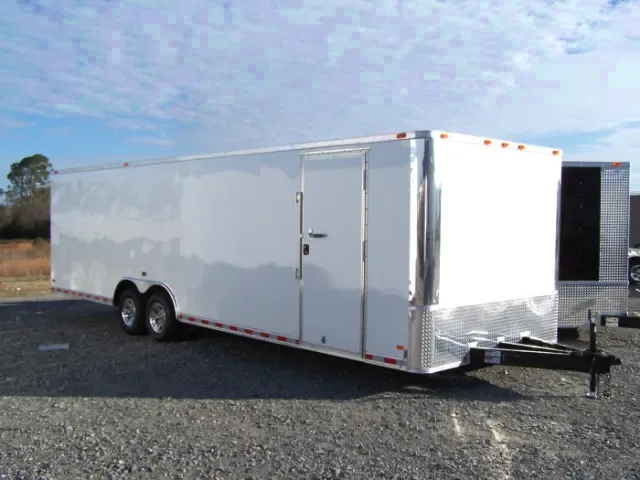 White 28ft TA Semi-Screwless Exterior