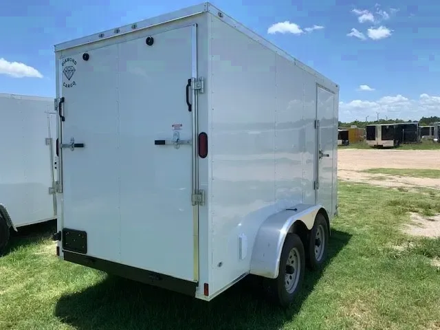 White 12FT Tandem Axle with Ramp
