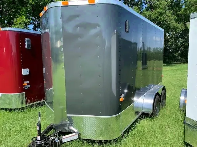 14FT TANDEM AXLE GREY CARGO TRAILER