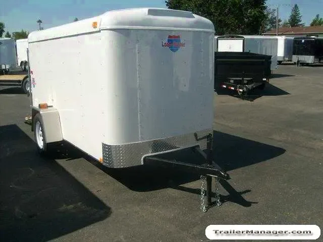 10FT WHITE FLAT FRONT SA CARGO TRAILER