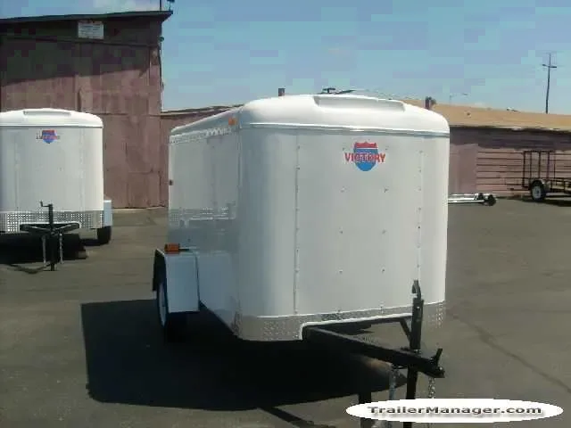 WHITE 8FT CARGO TRAILER W/SINGLE REAR DOOR