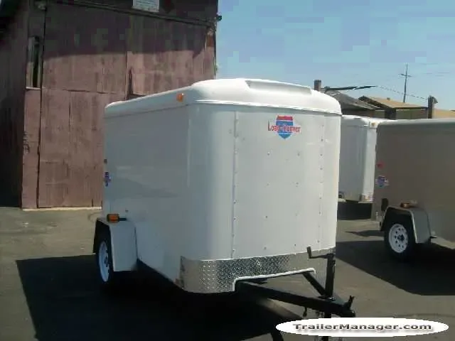 8FT WHITE FLAT FRONT SA CARGO TRAILER