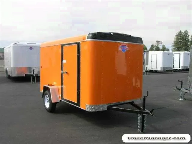 10FT ORANGE W/BLACK TRIM CARGO TRAILER