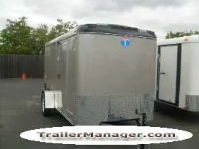 PEWTER 12FT ENCLOSED BUMPER PULL TRAILER
