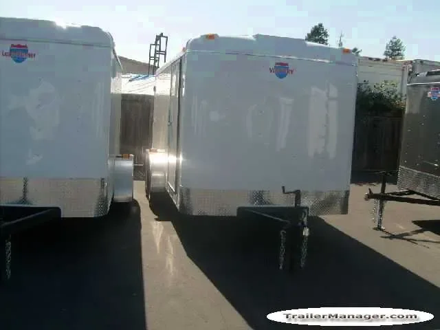 CARGO TRAILER 14FT WHITE  With Double Door