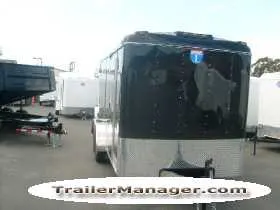 14FT CARGO TRAILER  BLACK With Double Door