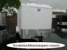WHITE  CARGO TRAILER 14FT With Double Door