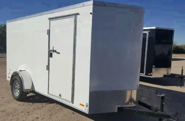 WHITE 12ft SA Enclosed Cargo Trailer