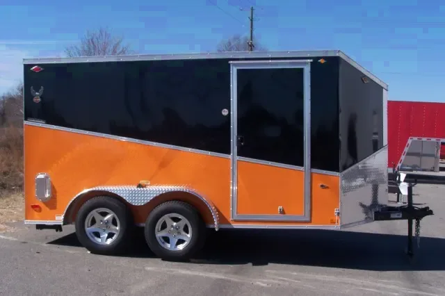 12FT ENCLOSED HARLEY COLORS-REAR RAMP DOORS