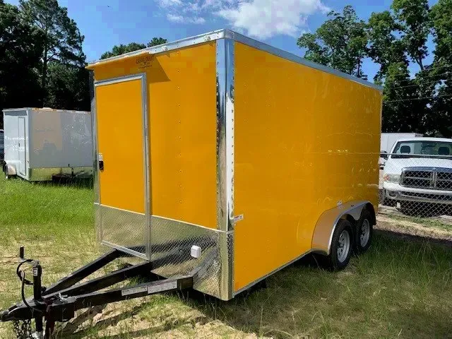 14FT CARGO TANDEM AXLE-YELLOW