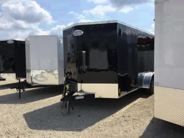 BLACK 16FT  ENCLOSED CARGO TRAILER TANDEM AXLE