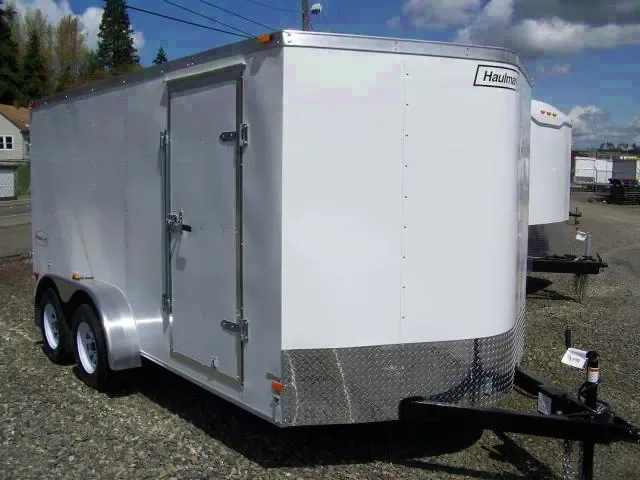 16FT WHITE CARGO TRAILER W/DOUBLE DOORS