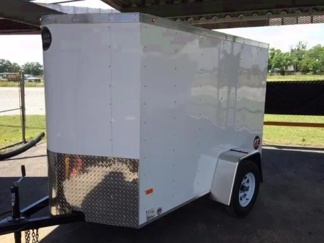8ft Cargo Trailer with V-Nose-White