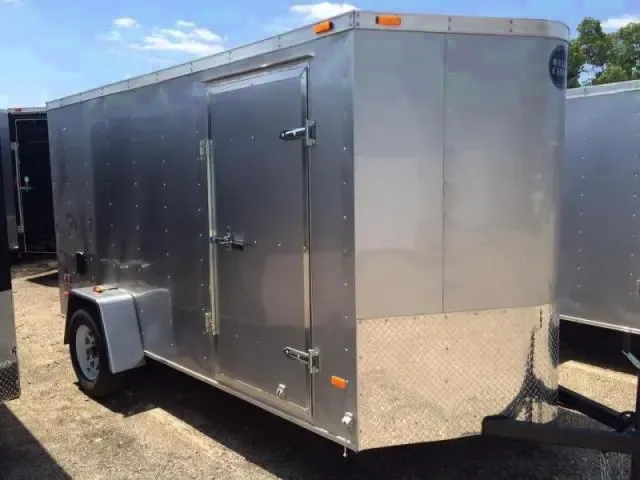 12ft Silver Enclosed Cargo Trailer