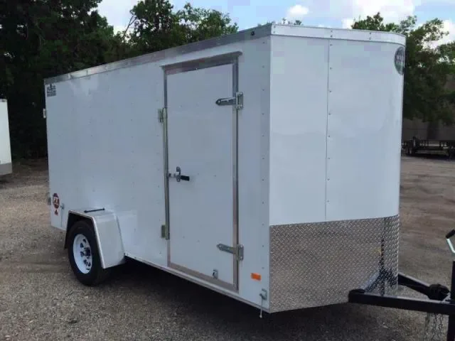 12ft Single 3500lb Axle White Cargo Trailer