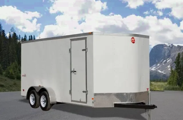 14ft White V-Nose Cargo Trailer