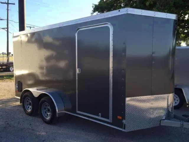 14ft Tandem 3500lb Axle Charcoal Cargo Trailer