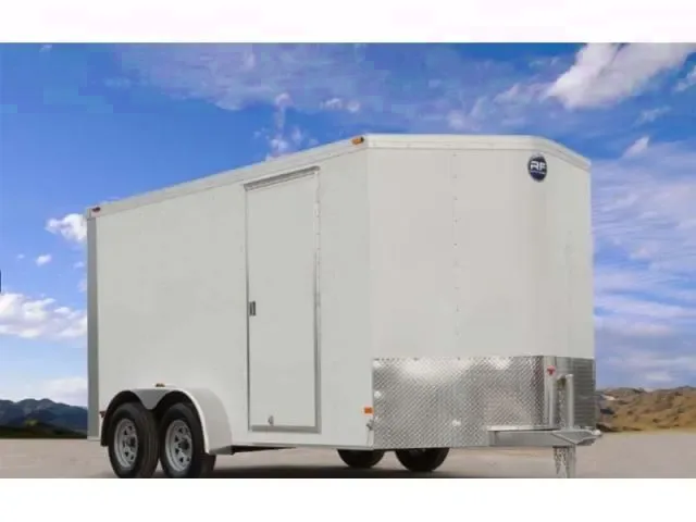 V-Nose 14ft White Cargo Trailer