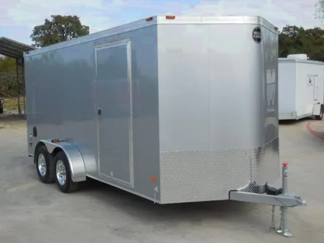 16ft T/A V-Nose Silver with Ramp-Finished Interior