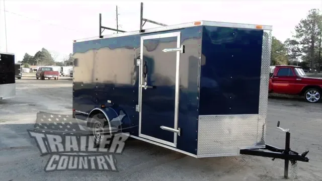 2026 Brand New Model 6 X 12 Single Axle, V-Nosed Enclosed Motorcycle Cargo Trailer