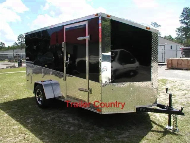 2026 NEW 6x12 Custom Enclosed Motorcycle Trailer with Slanted V-nose