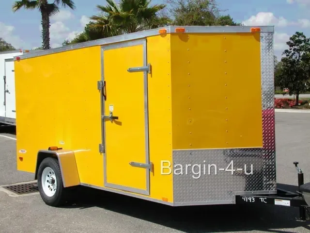 2026 New Model 6x12 Single Axle, V-Nosed Enclosed Trailer.