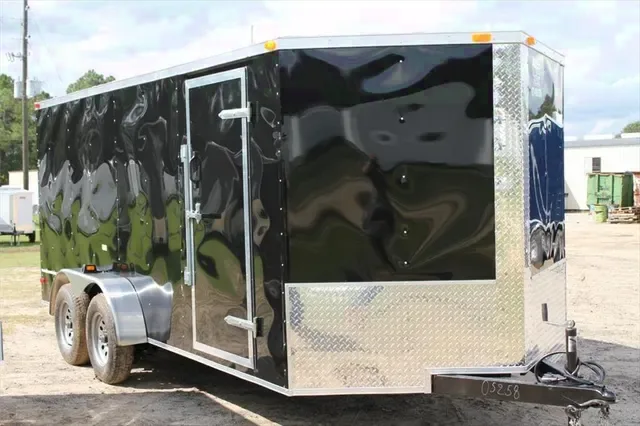2026 South Georgia Cargo Brand New 7 X 16 Tandem Axle, V-Nosed Enclosed Motorcycle Cargo Trailer