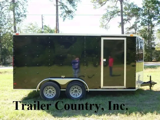 2026 Brand New ALL AMERICAN Series Model 7x16 Tandem Axle, V-Nosed Enclosed Trailer