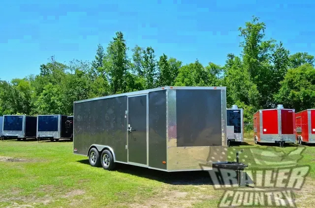 2026 New Model 8.5x18 Tandem Axle, Enclosed Car Hauler Cargo Race Toy Hauler