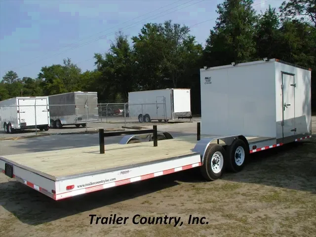 2026 NEW 8.5 x 30 Tandem Axle, Hybrid Enclosed Cargo + Open Deck Utility Trailer