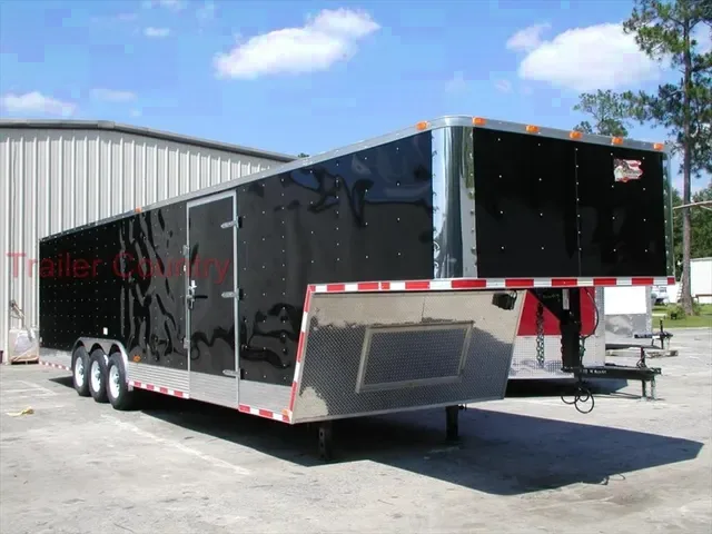 2026 Brand New Model 8.5x30 + 8' RISER Tri Axle, Enclosed Gooseneck Cargo Trailer