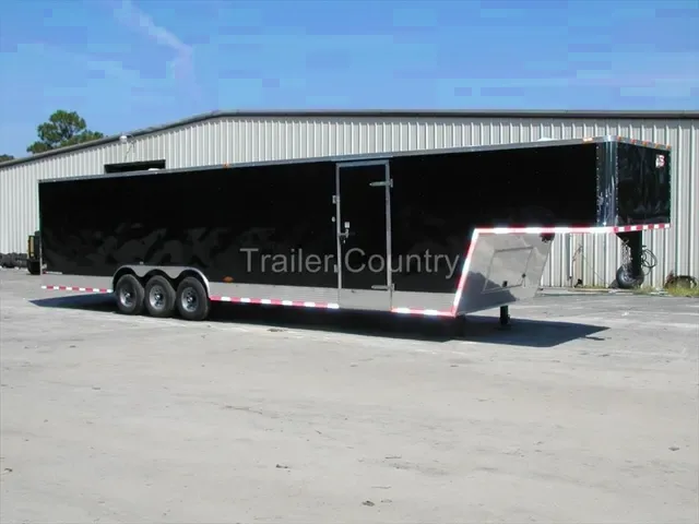 2026 Brand New Model 8.5x40 (32 + 8' RISER) Triple Axle, Enclosed Gooseneck