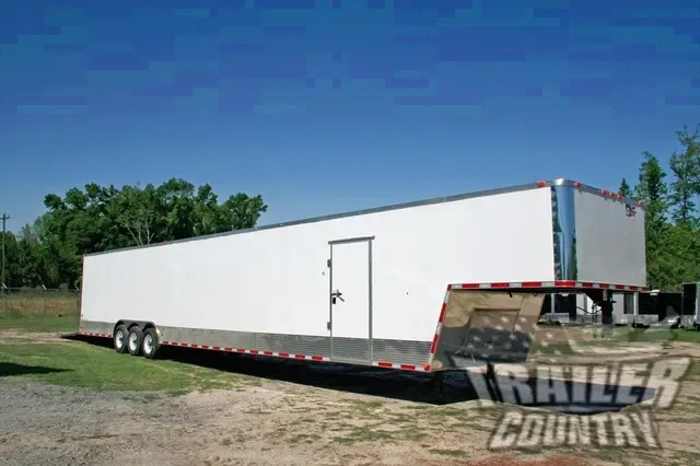 2026 2026 Brand New Model 8.5 x 44 + 8' RISER Triple Axle, Enclosed Gooseneck Cargo Trailer