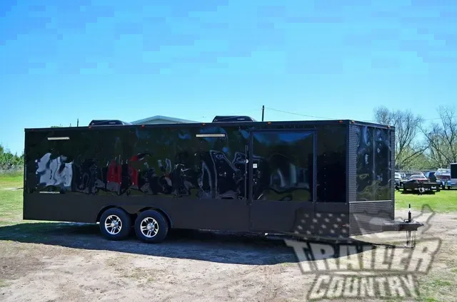 2026 Brand New Model 8.5 x 24 Tandem Axle, Enclosed Car Hauler Cargo Race Trailer