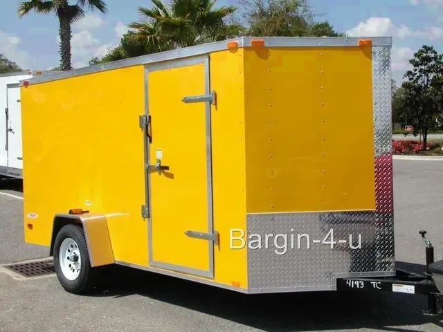 2026 New Model 6x12 Single Axle, V-Nosed Enclosed Trailer.
