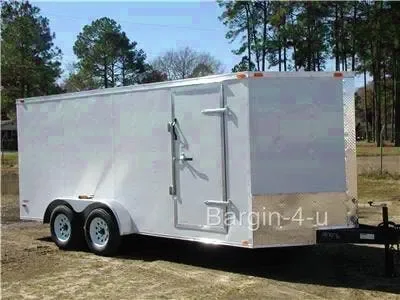 2026 Brand New 7x16 Tandem Axle, V-Nosed Enclosed Trailer - Led Lighting