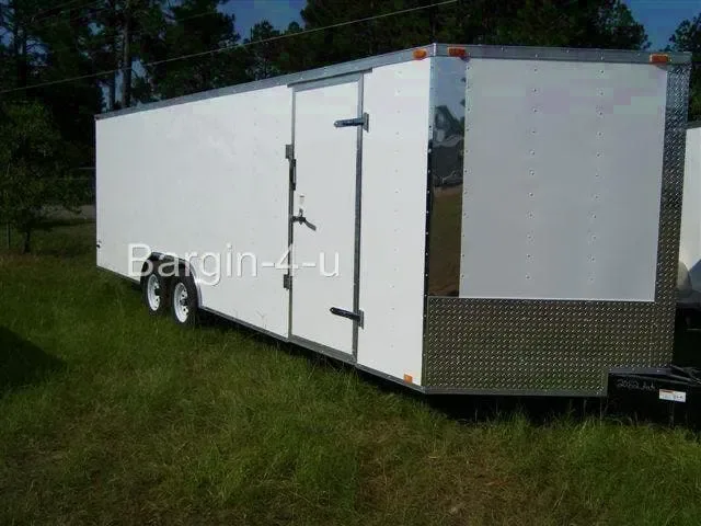 2026 Brand New 8.5x20 Tandem Axle, V-Nosed Enclosed Carhauler Trailer