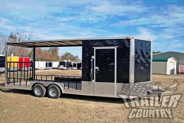 2026 NEW 8.5 x 22 Tandem Axle, Enclosed Hybrid Utility Trailer Covered Porch & Upgrades