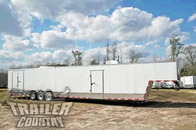 2026 New Model 8.5 x 40 + 8' RISER Triple Axle, Enclosed Goose Neck Cargo Trailer